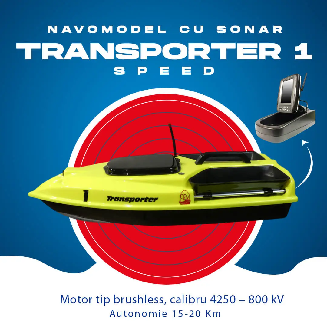 Navomodel plantat cu sonar Toslon Transporter 1 Speed